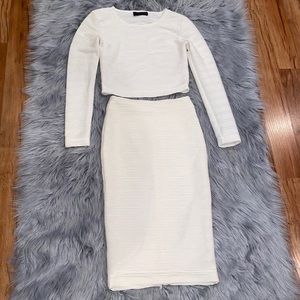 Storm and Marie White Top & Skirt Set XS
